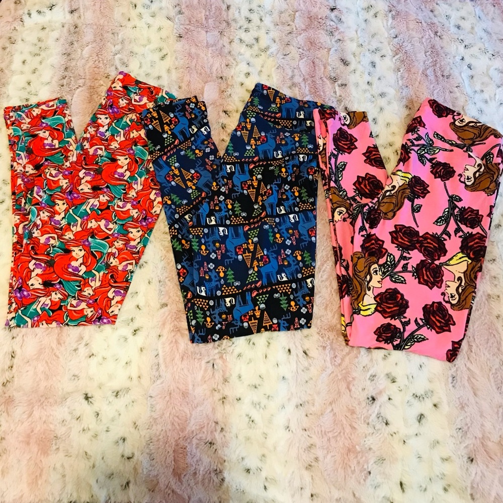 Disney Bundle of 3 LulaRoe leggings